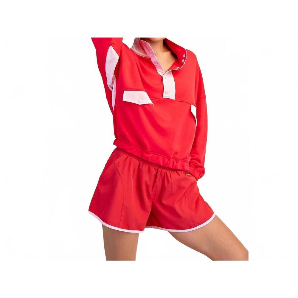 NEW RAE MODE color contrast top and pants set in red/pink